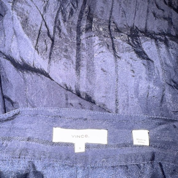 Vince Silky Wide Leg Side Tie Striped Pants - Picture 8 of 10